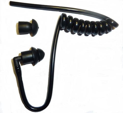 Police black radio earpiece - police,