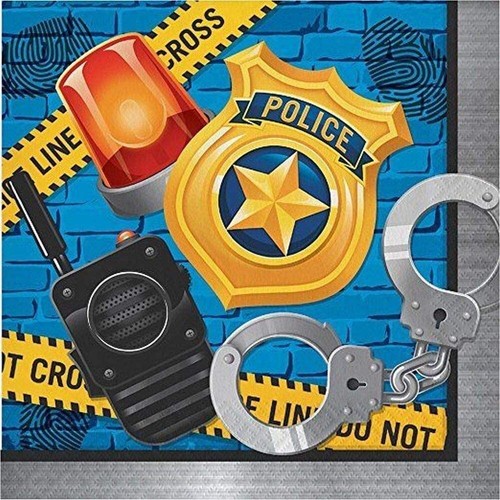 Police happy birthday - happy, napkins
