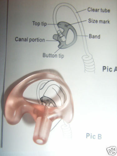 Police acoustic earpiece ear - acoustic,